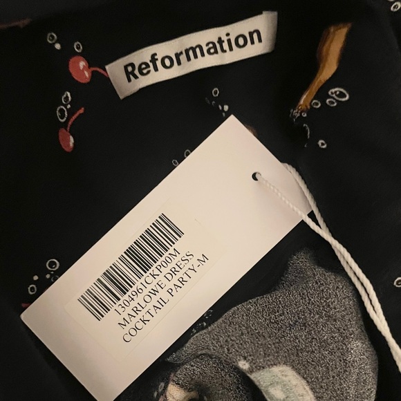 Reformation Marlowe Mini Dress in Champagne Pop Print - Picture 10 of 11